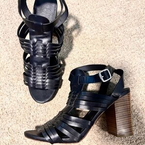 Women's Black Strappy Sandals
